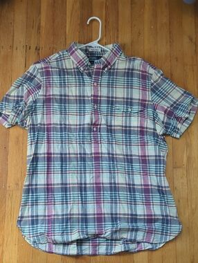 Ralph Lauren Button Down Madras Shirt Popover